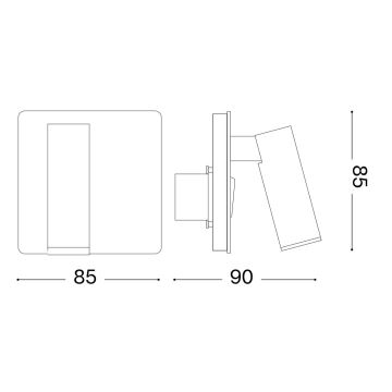 Ideal Lux - Foco LED de pared LITE LED/3W/230V latón