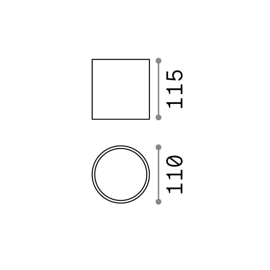 Ideal Lux - Foco para el baño 1xGU10/28W/230V IP44