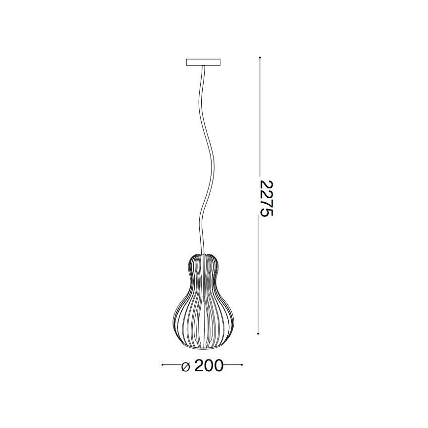 Ideal Lux - Lámpara colgante CITRUS 1xE27/60W/230V Contrachapado