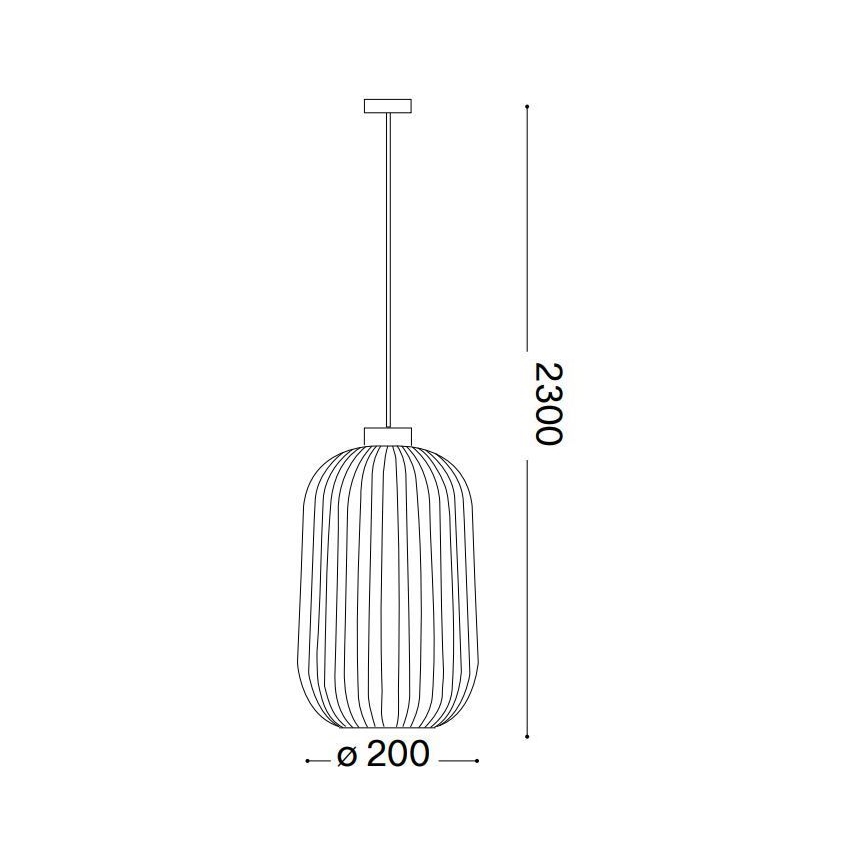 Ideal Lux - Lámpara colgante MINT 1xE27/60W/230V diá. 20 cm Verde