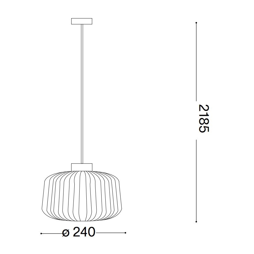 Ideal Lux - Lámpara colgante MINT 1xE27/60W/230V diá. 24 cm transparente