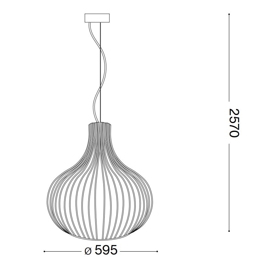 Ideal Lux - Lámpara colgante ONION 1xE27/60W/230V diá. 59,5 cm