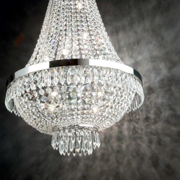 Ideal Lux - Lámpara de araña de luces de cristal con cadena CAESAR 9xG9/40W/230V