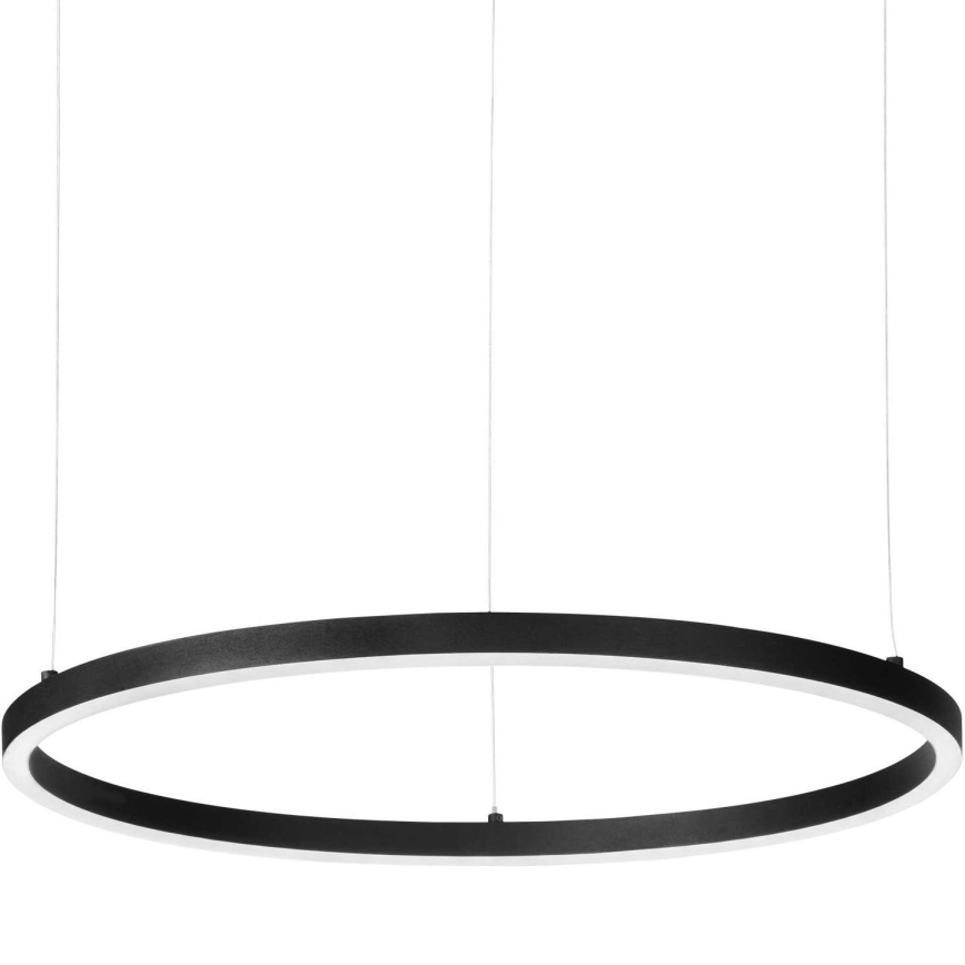 Ideal Lux - Lámpara de araña LED regulable en cadena ORACLE SLIM LED/43W/230V d. 90 cm negro