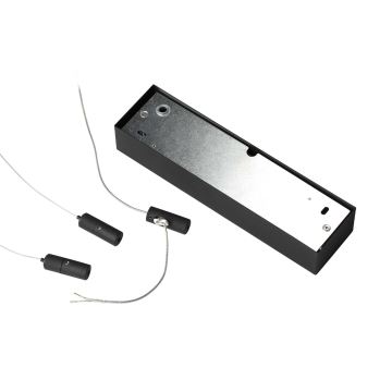 Ideal Lux - Lámpara de araña LED regulable en cadena ORACLE SLIM LED/43W/230V d. 90 cm negro