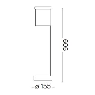 Ideal Lux - Lámpara de exterior TRONCO 1xE27/42W/230V 60,5 cm IP65 marrón