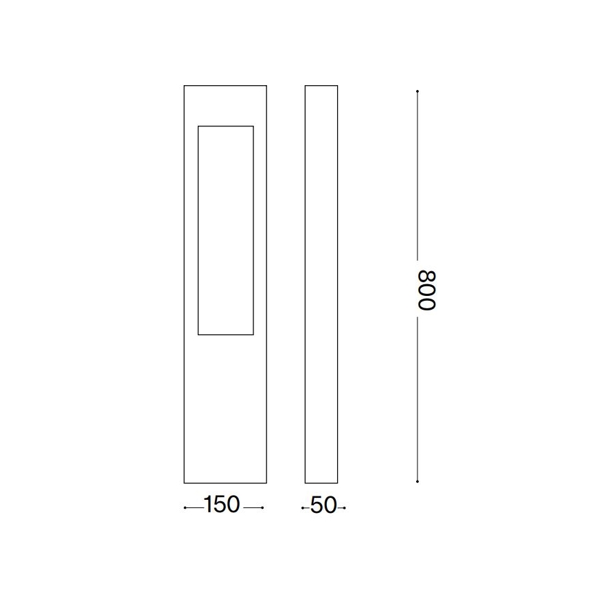 Ideal Lux - Lámpara de exterior VEGA 1xG9/15W/230V 80 cm IP44 marrón