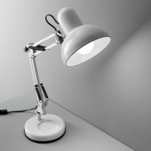 Ideal Lux - Lámpara de mesa 1xE27/40W/230V blanco