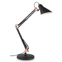 Ideal Lux - Lámpara de mesa 1xE27/42W/230V negro