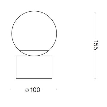 Ideal Lux - Lámpara de mesa LED PERLAGE 1xG9/3W/230V dorado/blanco