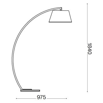 Ideal Lux - Lámpara de pie 1xE27/60W/230V