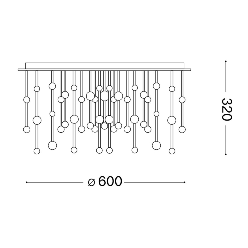 Ideal Lux - Lámpara de techo LED regulable ARMONY LED/61W/230V diá. 60 cm