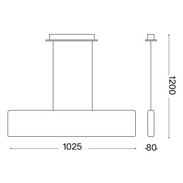 Ideal Lux - Lámpara LED colgante DESK LED/32W/230V negro