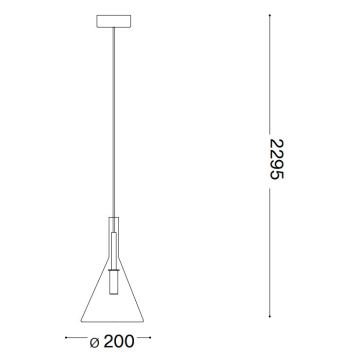 Ideal Lux - Lámpara LED colgante EMPIRE 1xG9/3W/230V