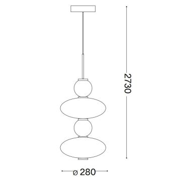 Ideal Lux - Lámpara LED colgante LUMIERE LED/34W/230V