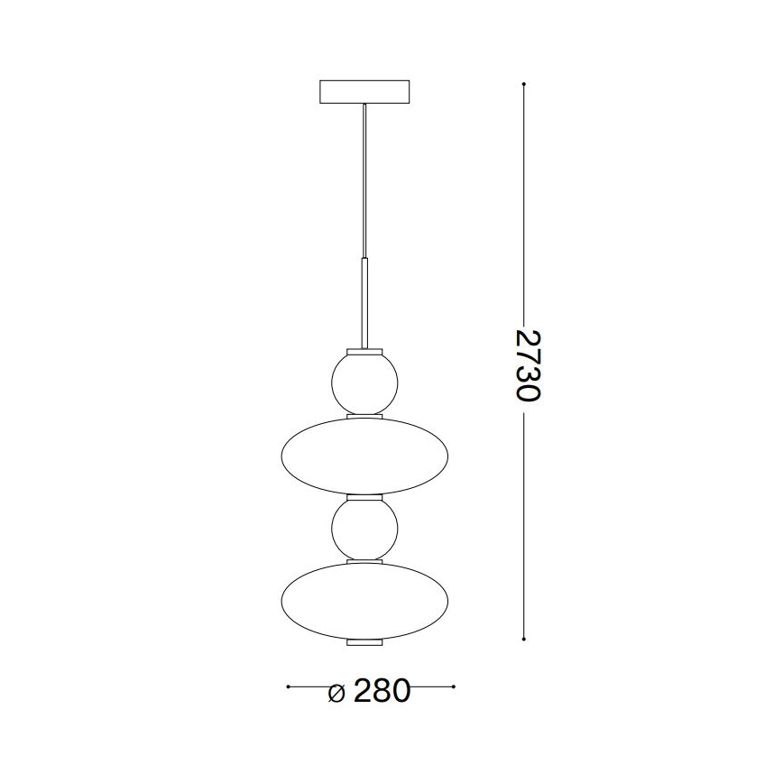 Ideal Lux - Lámpara LED colgante LUMIERE LED/34W/230V