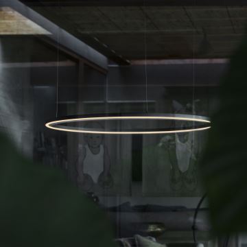 Ideal Lux - Lámpara LED colgante ORACLE LED/55W/230V diá. 90 cm negro
