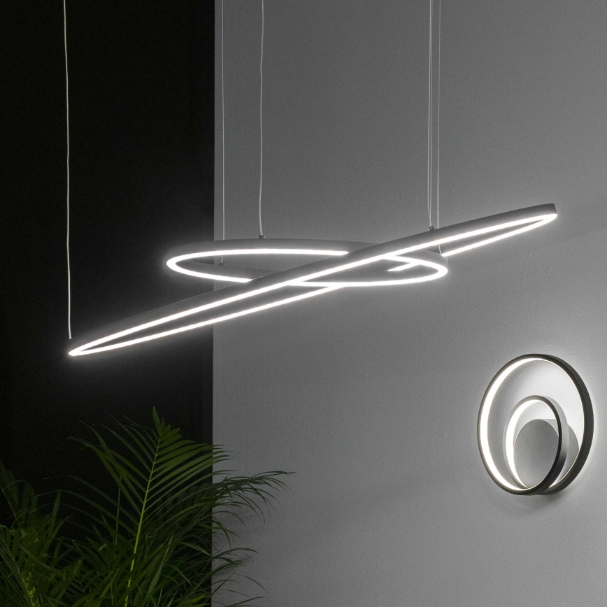 Ideal Lux - Lámpara LED colgante ORACLE LED/55W/230V diá. 90 cm negro