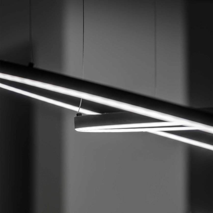 Ideal Lux - Lámpara LED colgante ORACLE SLIM LED/38W/230V diá. 70 cm negro