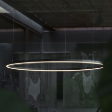 Ideal Lux - Lámpara LED colgante ORACLE SLIM LED/38W/230V diá. 70 cm negro