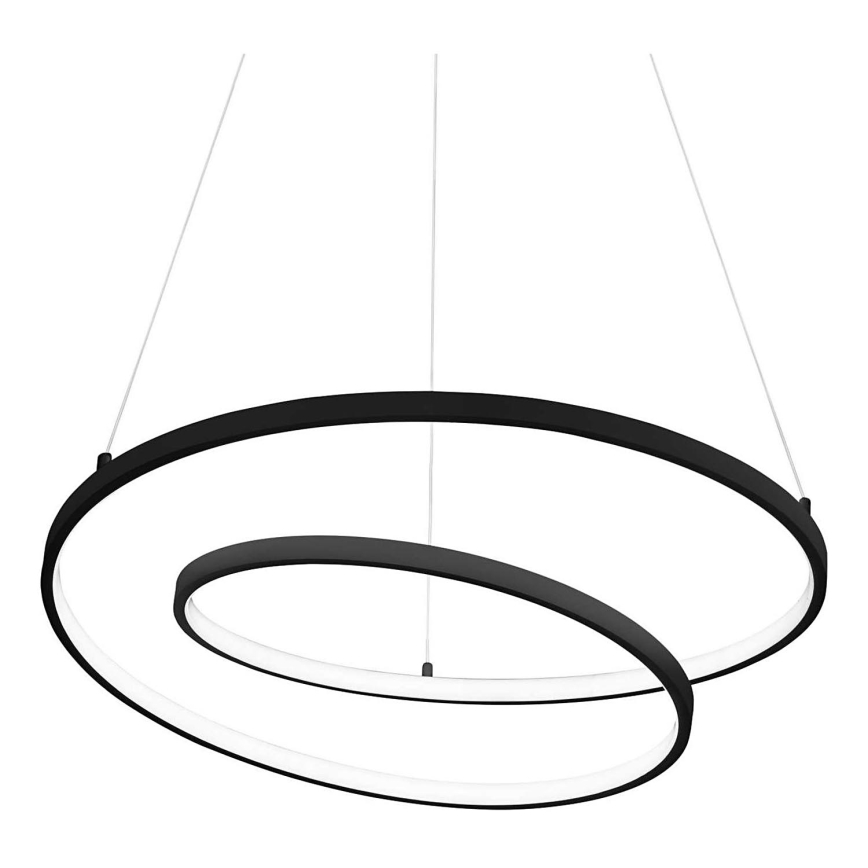 Ideal Lux - Lámpara LED colgante OZ LED/48W/230V diá. 60 cm negro