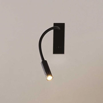 Ideal Lux - Lámpara LED flexible pequeña IO LED/3W/230V CRI 90 negro