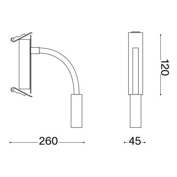 Ideal Lux - Lámpara LED flexible pequeña IO LED/3W/230V CRI 90 negro