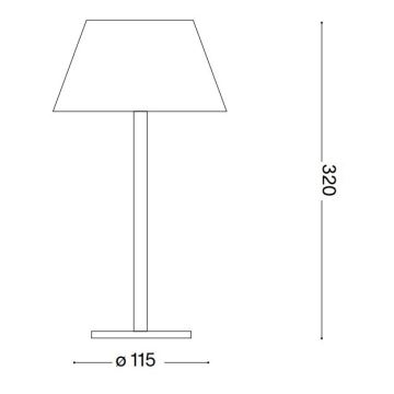 Ideal Lux - Lámpara LED táctil regulable PURE LED/1,5W/3,7V IP54 negro