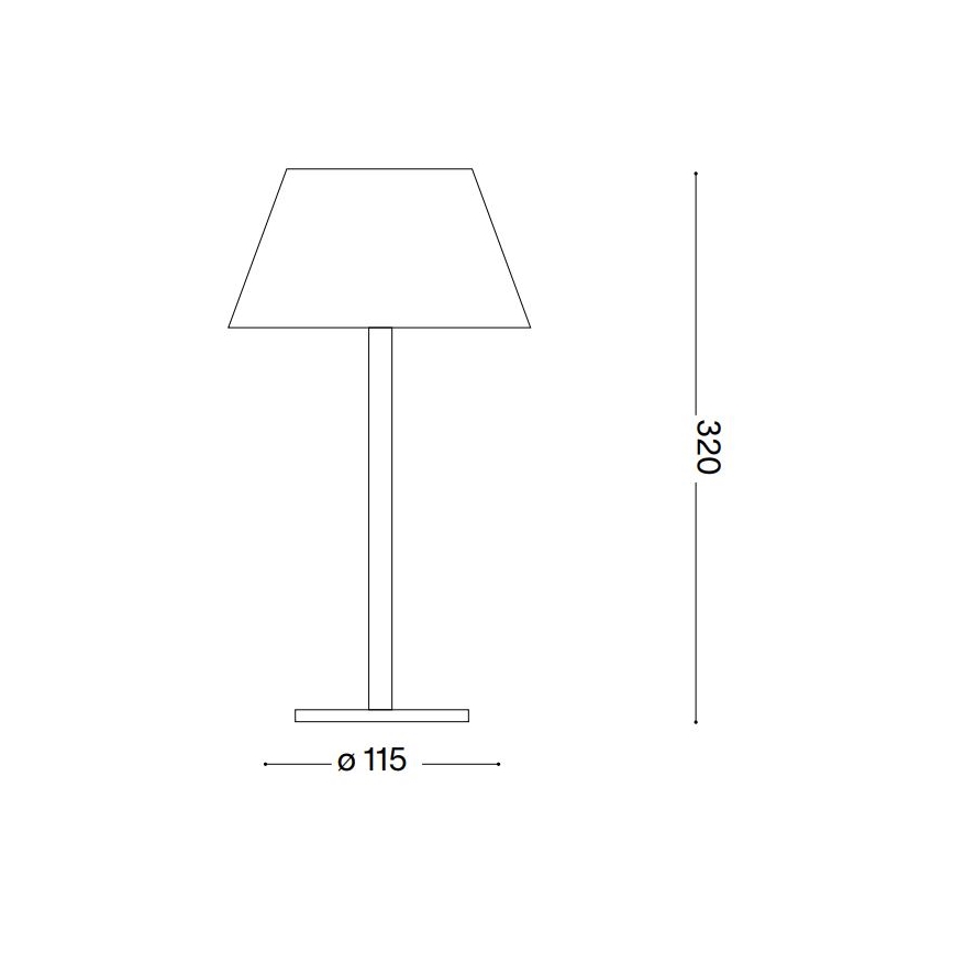Ideal Lux - Lámpara LED táctil regulable PURE LED/1,5W/3,7V IP54 negro