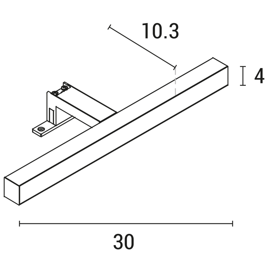 Iluminación LED para espejos de baño LED/5W/230V 4000K 30 cm IP44 cromo