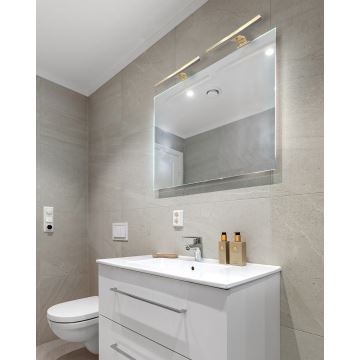 Iluminación LED para espejos de baño LED/5W/230V 4000K 30 cm IP44 dorado