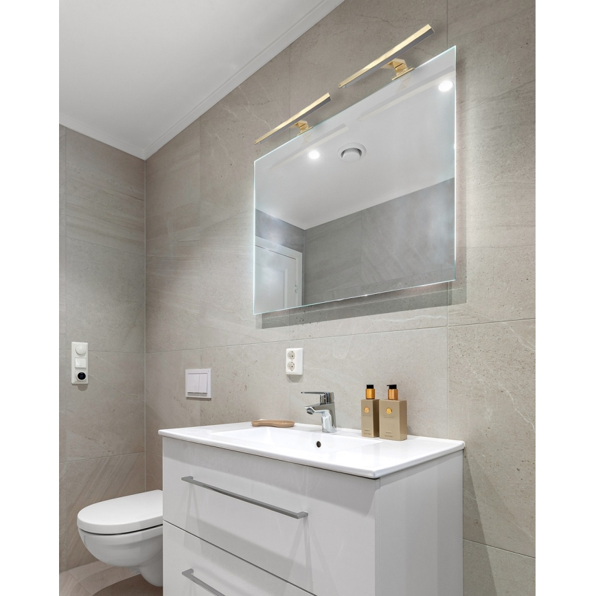 Iluminación LED para espejos de baño LED/5W/230V 4000K 30 cm IP44 dorado mate