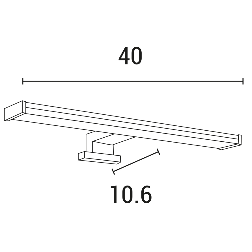 Iluminación LED para espejos de baño LED/8W/230V 3000K 40 cm IP44 cromo