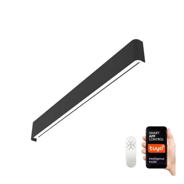 Immax NEO 07137-B - LED SMART Aplique regulable LINEA negro LED/40W/230V + control remoto 76 cm Tuya ZigBee