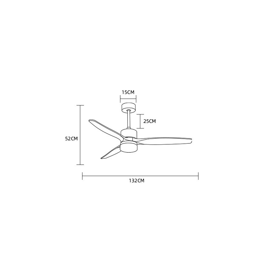 Immax NEO 07165-S - Ventilador de techo LED ELEGANTE LED/18W/230V roble Wi-Fi Tuya + control remoto