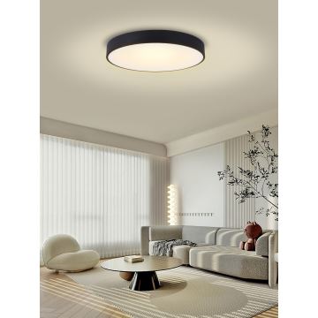 Immax NEO 07203L - Plafón LED regulable RONDATE 65W/230V 3000-6000K Tuya negro + control remoto