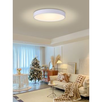 Immax NEO 07207L - Plafón LED regulable RONDATE 65W/230V 3000-6000K Tuya blanco + control remoto