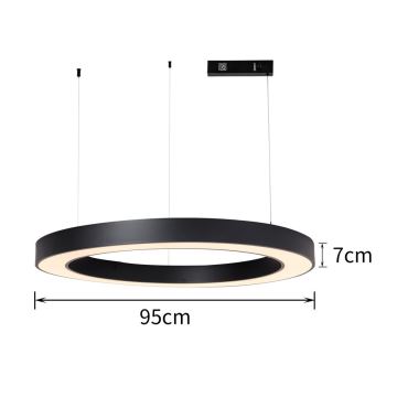 Immax NEO 07211L - Lámpara de araña LED regulable PASTEL LED/68W/230V 2700-6500K Tuya negro + control remoto