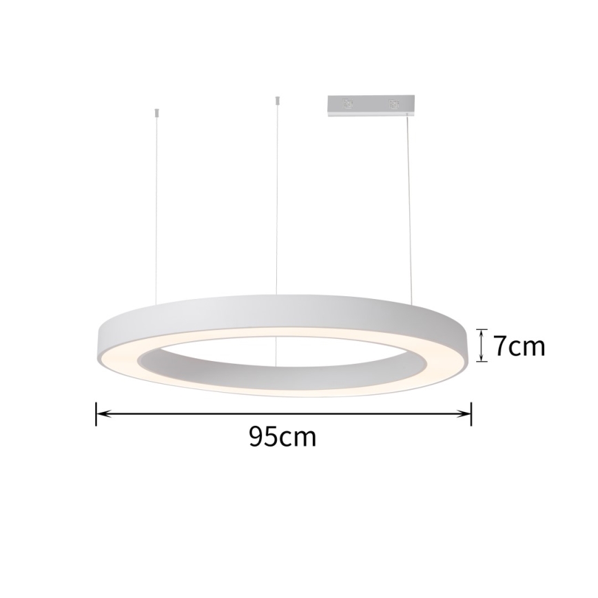 Immax NEO 07214L - Lámpara de araña LED regulable PASTEL LED/68W/230V 2700-6500K blanco 95 cm Tuya + control remoto