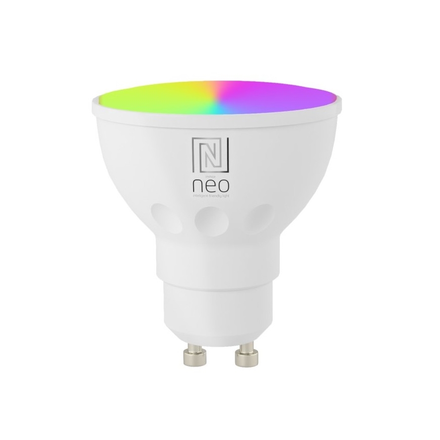 Immax NEO 07724CDO - SET 3x LED RGB+CCT Bombilla regulable GU10/6W/230V 2700-6500K Wi-Fi Tuya + control remoto