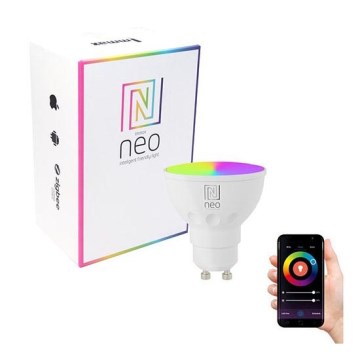 Immax NEO 07724L - LED RGB+CCT Bombilla regulable GU10/6W/230V 2700K Wi-Fi Tuya