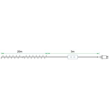 Immax NEO 07749L - Cadena LED regulable para exterior NEO LITE 200xLED/8 funciones 23m 2700-6500K IP44 Wi-Fi Tuya