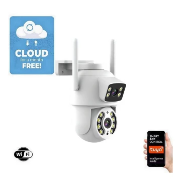 Immax NEO 07783L - Cámara inteligente para exteriores con sensor DOUBLE 355° P/T 2x2MP IP65 Wi-Fi Tuya