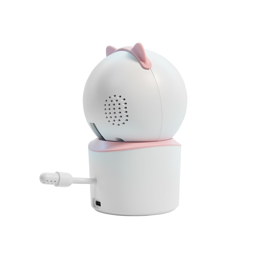 Immax NEO 07789L - Cámara inteligente con sensor 355° 50° P/T 4MP Wi-Fi Tuya rosa