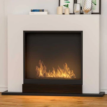 InFire - Chimenea BIO 100x120 cm 3,5kW blanco