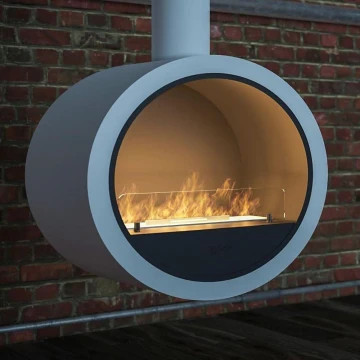 InFire - Chimenea BIO colgante d. 70 cm 3kW blanco