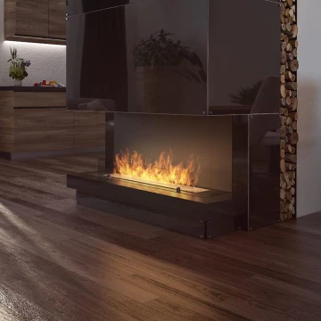 InFire - Chimenea BIO empotrada 100x45 cm 3kW negro