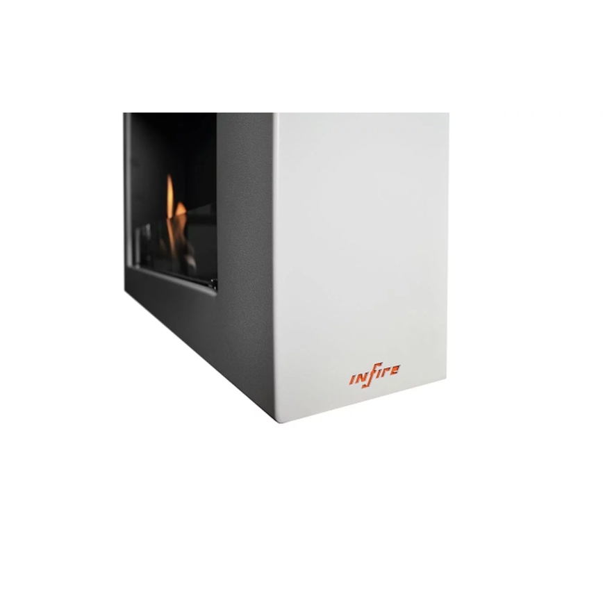 InFire - Chimenea mural BIO 100x56 cm 3kW blanco