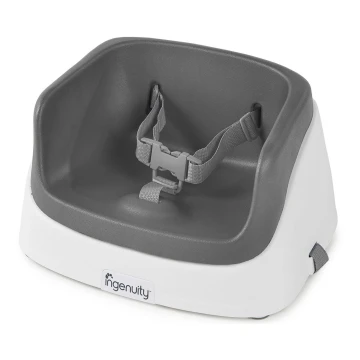 Ingenuity - Asiento de silla de comedor 2en1 SMARTCLEAN TODDLER gris