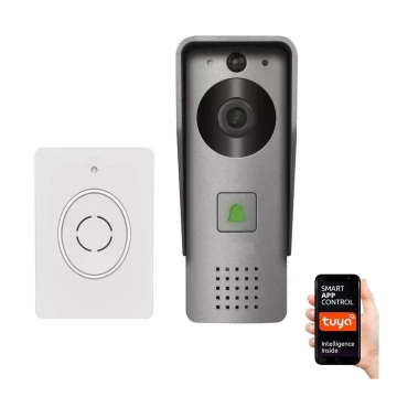 Intercomunicador de video inalámbrico con sensor de movimiento GoSmart 12V 3xAA IP44 Wi-Fi Tuya